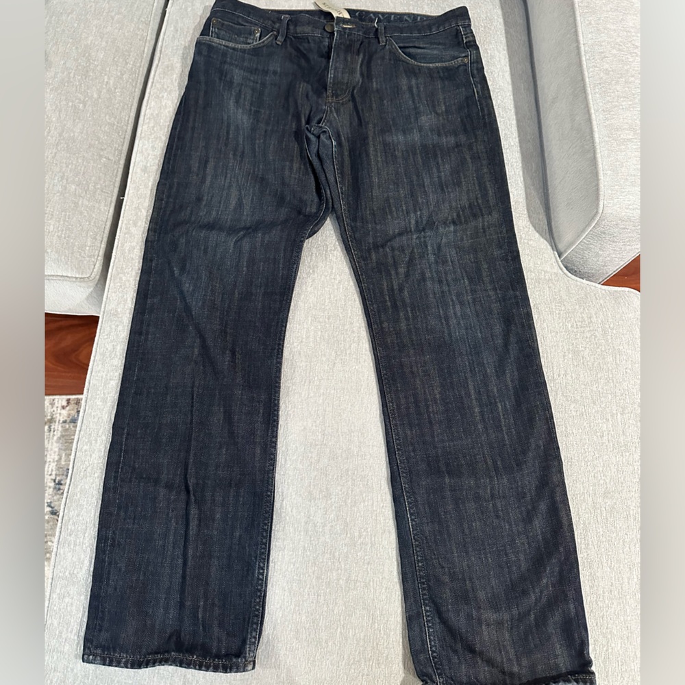 Men's Burberry Brit Straight Leg Dark Wash Jeans
